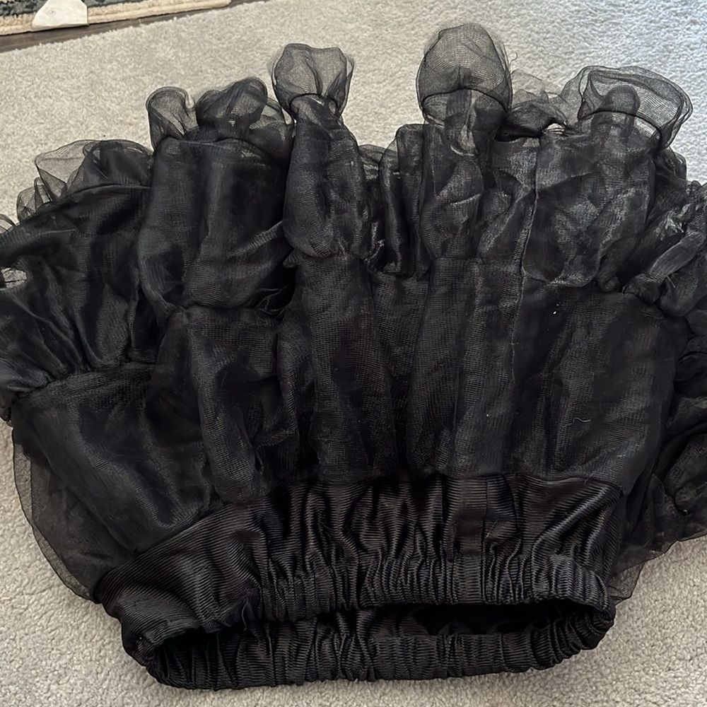 Adult size medium toile skirt black elastic waist by costumes USA - Picture 3 of 5